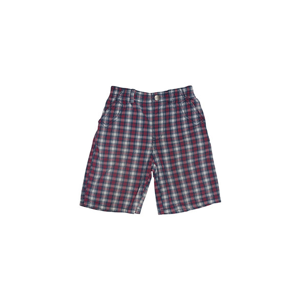 Plaid Button Shorts