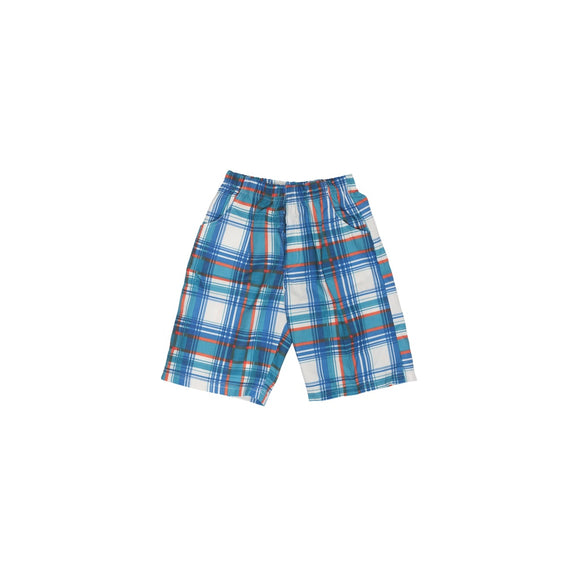 Plaid Button Shorts