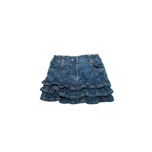 Denim Frilly Skirt