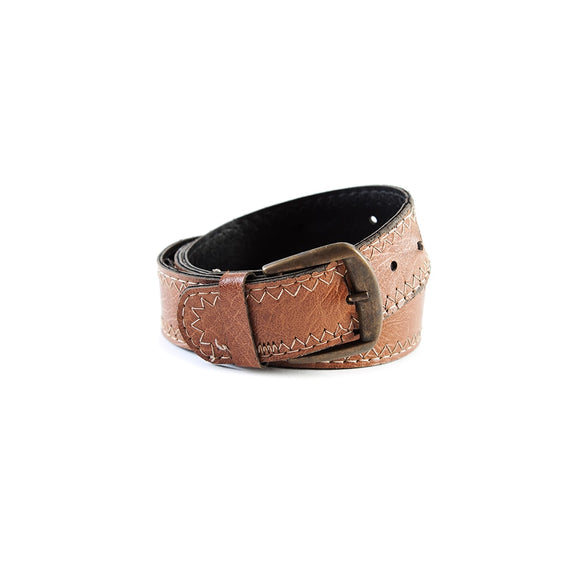 Threaded Leather Belt