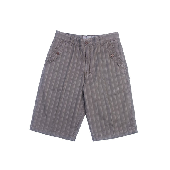 Grey Striped Shorts
