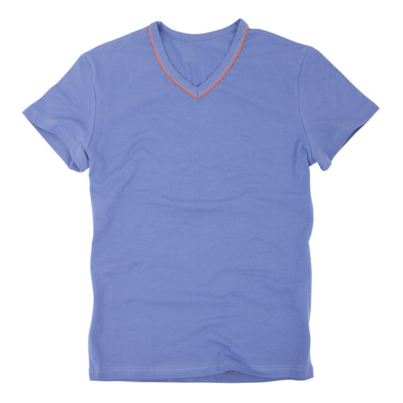 Orange Accent V-Neck