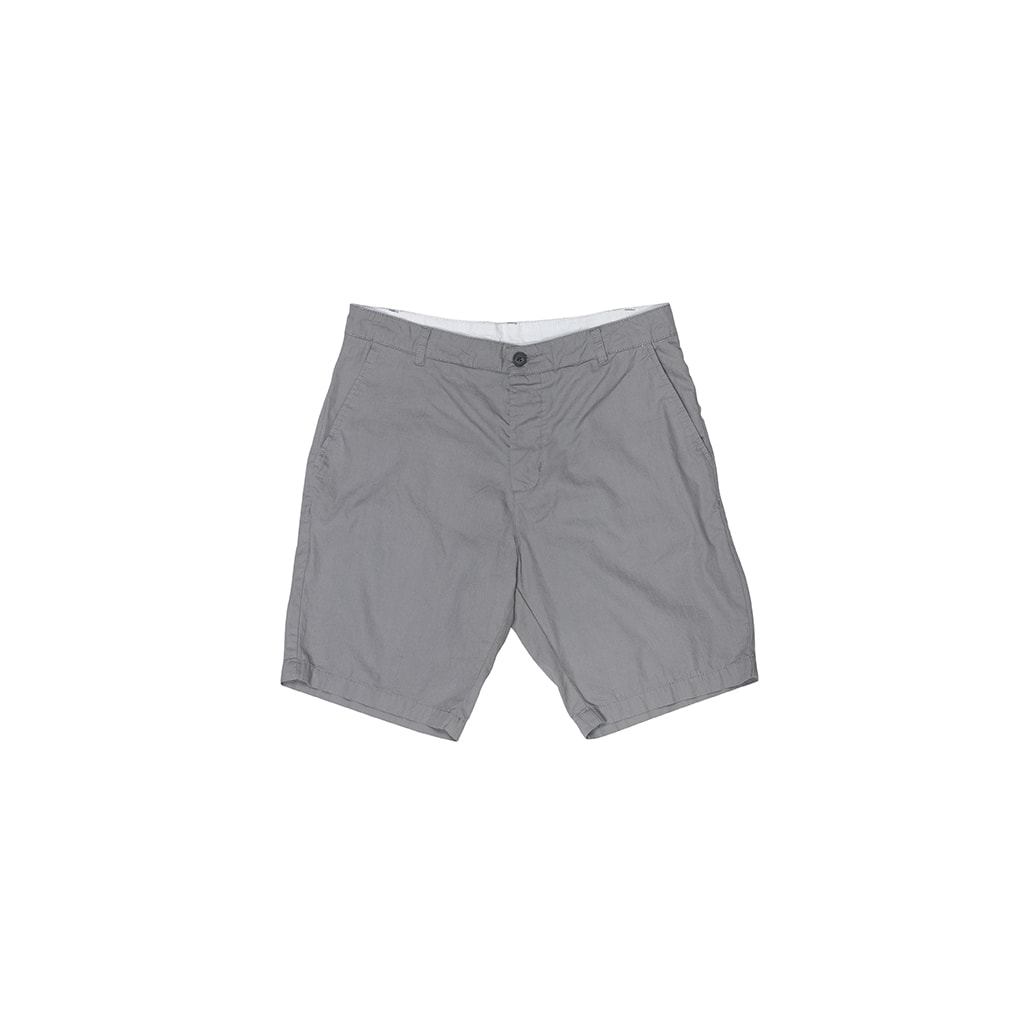 Solid Button Shorts