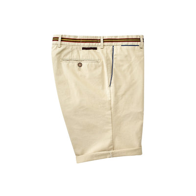 Pantalon court kaki à revers