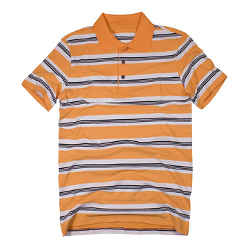 Polo a rayas naranja