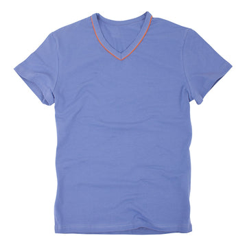 Orange Accent V-Neck