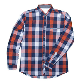 زر أحمر منقوش لأسفل