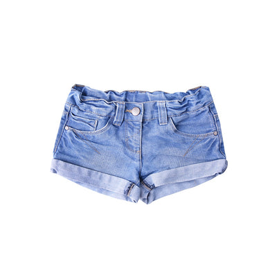 Jean Shorts mit Manschette