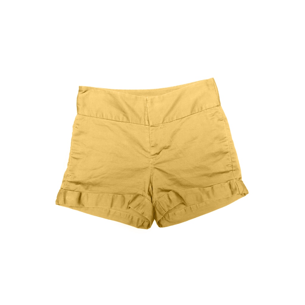 Plain Front Shorts - 0