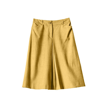 購買 yellow 純色前裙