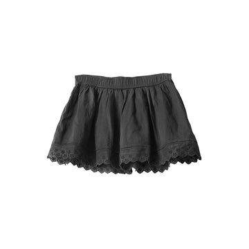 Falda de encaje con volantes