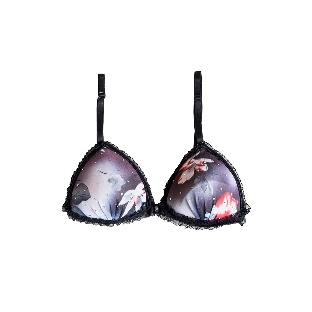 Reggiseno imbottito floreale