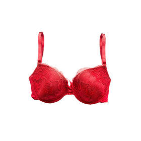 Sujetador de encaje rojo