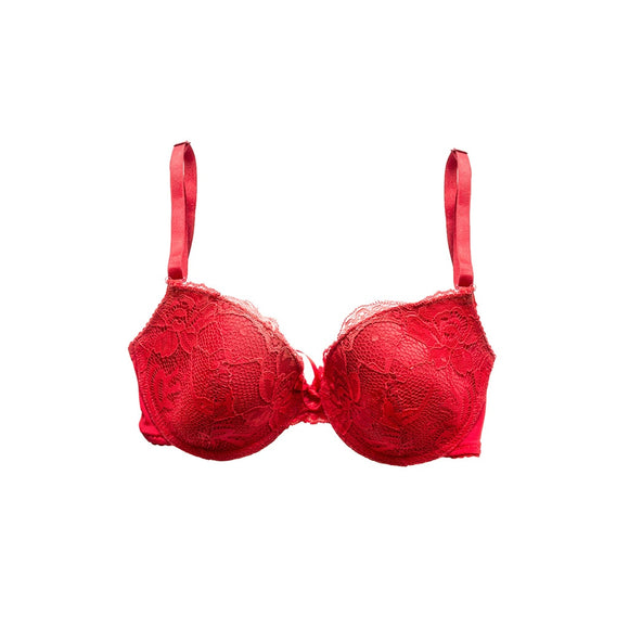 Sujetador de encaje rojo