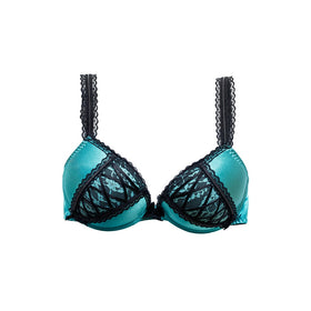 Sujetador Azul Satinado